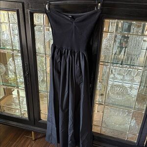 Workshop Republic Clothing Black Strapless Midi Dress
